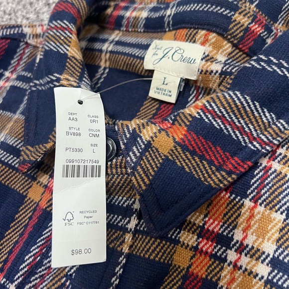 NWT Men’s J. Crew Flannel - Picture 3 of 4